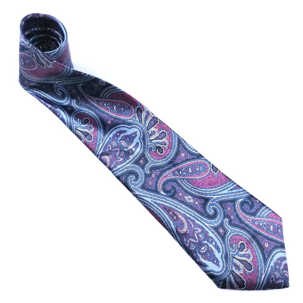 Ketch Paisley Polyester Men Necktie 59x3.5 - NWOT